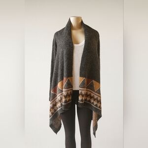 Debut Aztec Southwestern Open Front Cardigan Sweater